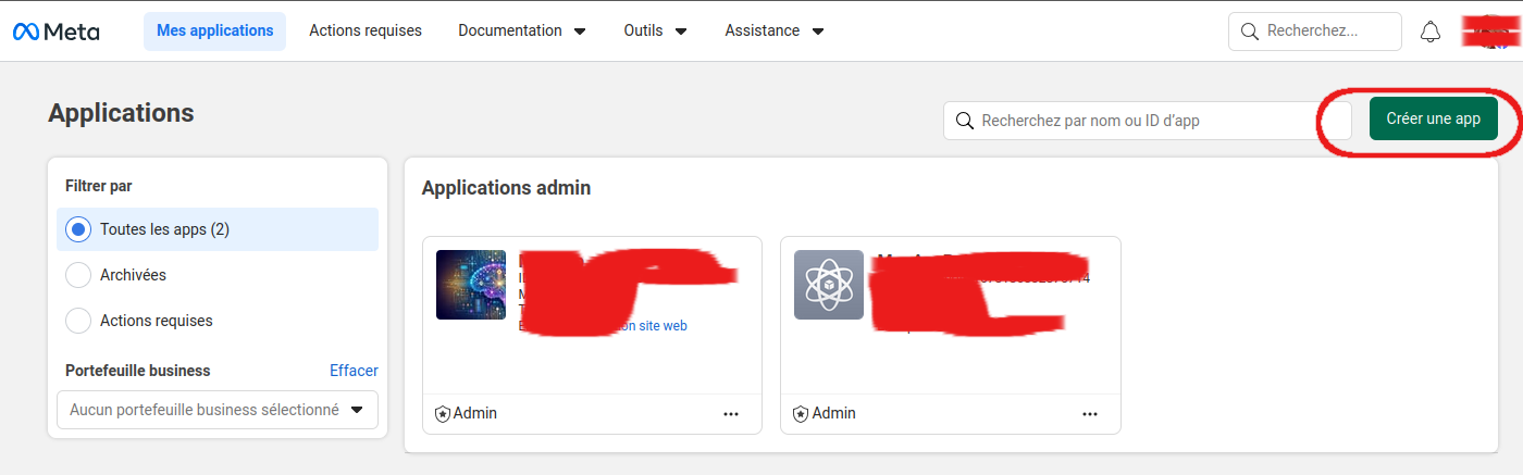 Créer une application